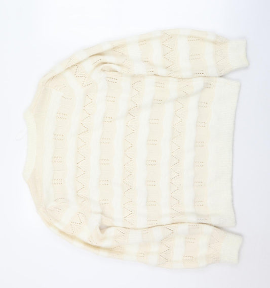 Womens UK Size M Matalan White Pullover Jumper