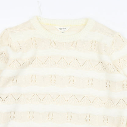 Womens UK Size M Matalan White Pullover Jumper