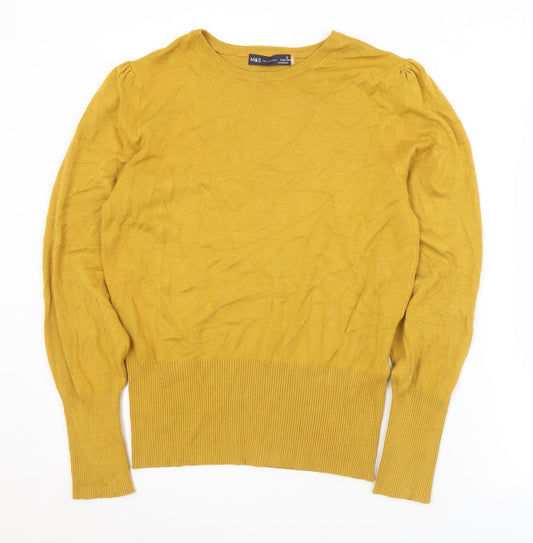 Womens UK Size 12 Marks and Spencer Gold Pullover Jumper