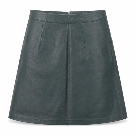 A&G Womens Green  Viscose A-Line Skirt Size XS   Zip