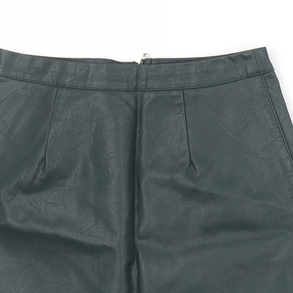 A&G Womens Green  Viscose A-Line Skirt Size XS   Zip