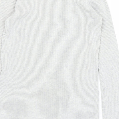 Gap Womens Grey Boat Neck  Acrylic Pullover Jumper Size XS