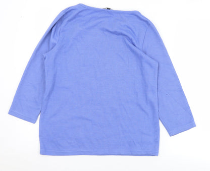 Womens UK Size 12 Love Leisure Blue Pullover Jumper