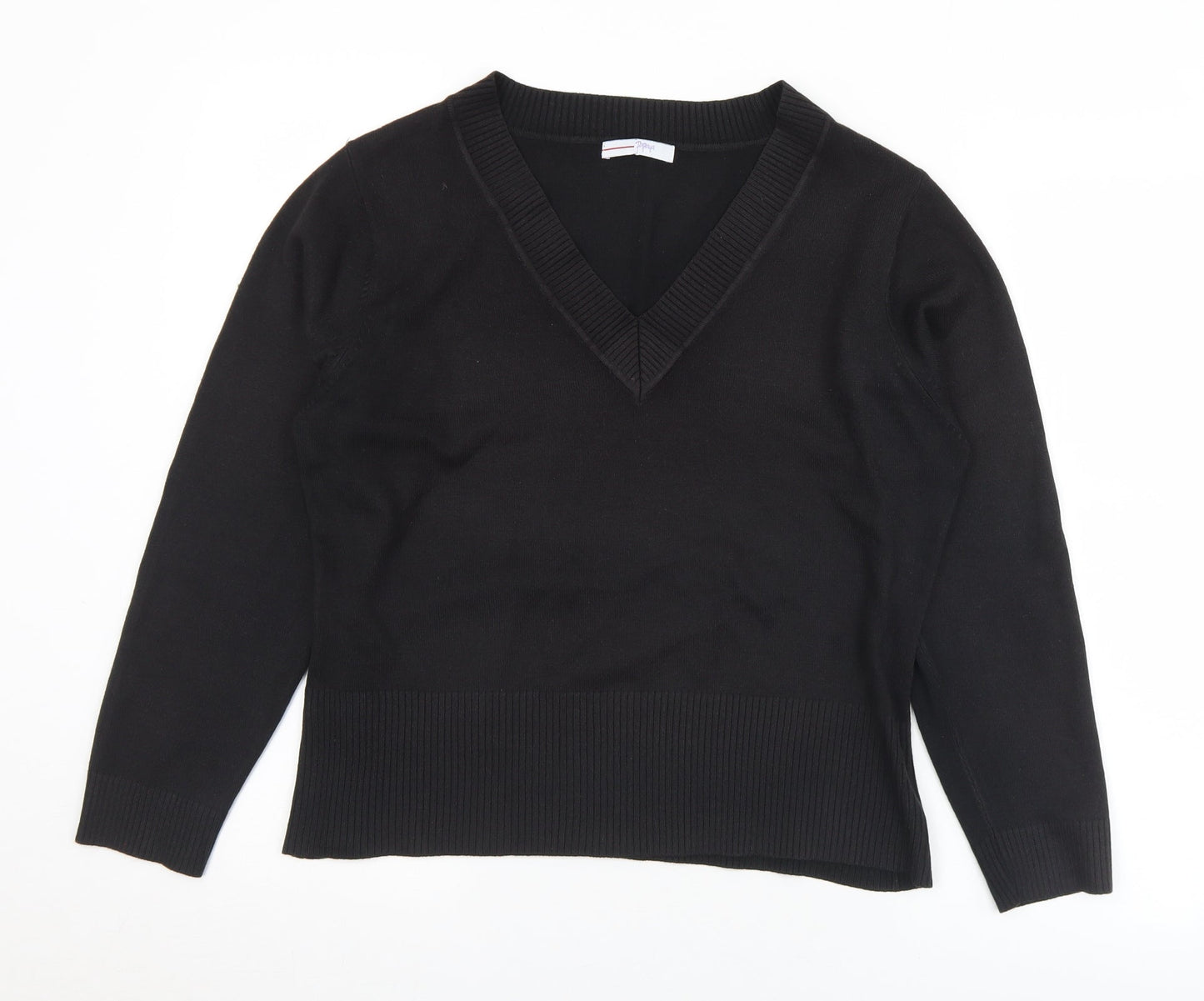 Womens UK Size 22 Papaya Black Pullover Jumper