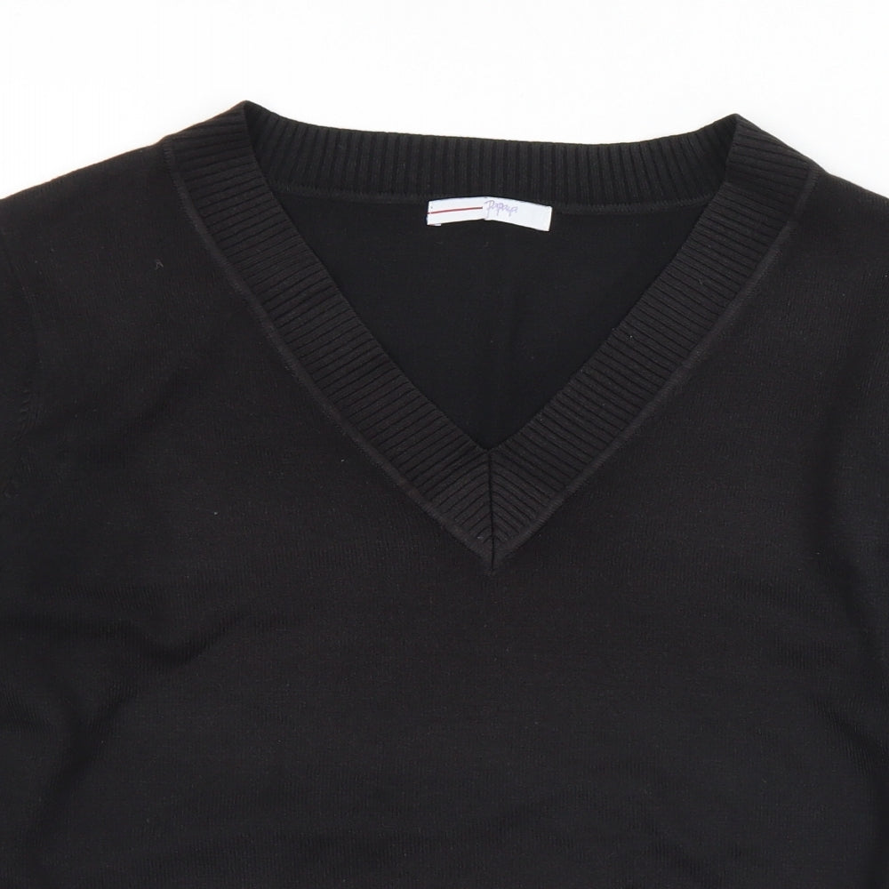 Womens UK Size 22 Papaya Black Pullover Jumper