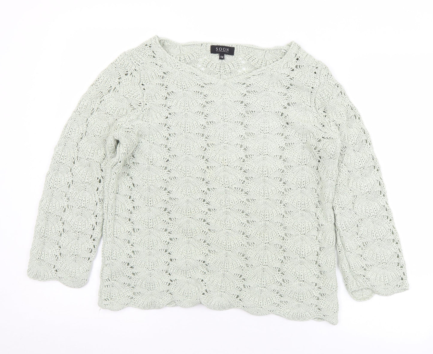 Womens UK Size 14 Matalan Green Pullover Jumper
