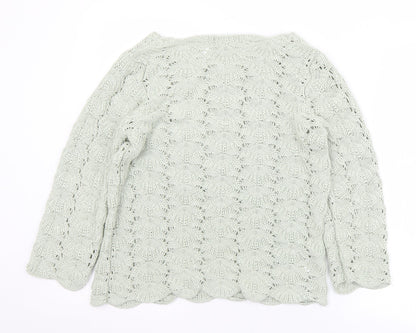 Womens UK Size 14 Matalan Green Pullover Jumper
