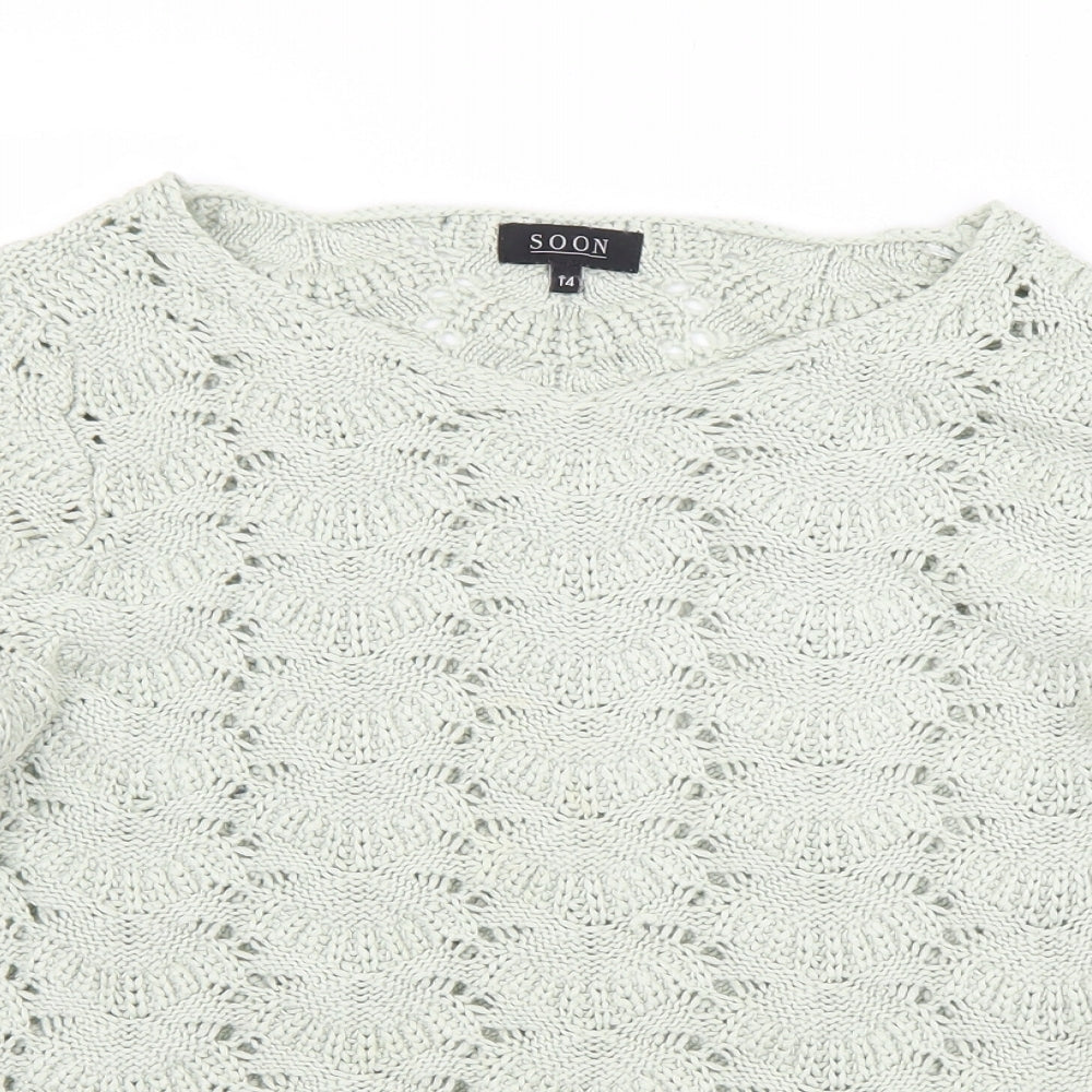 Womens UK Size 14 Matalan Green Pullover Jumper