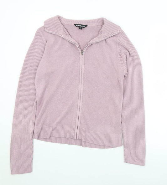 Womens UK Size S Ellie Louise Purple Full Zip Jumper