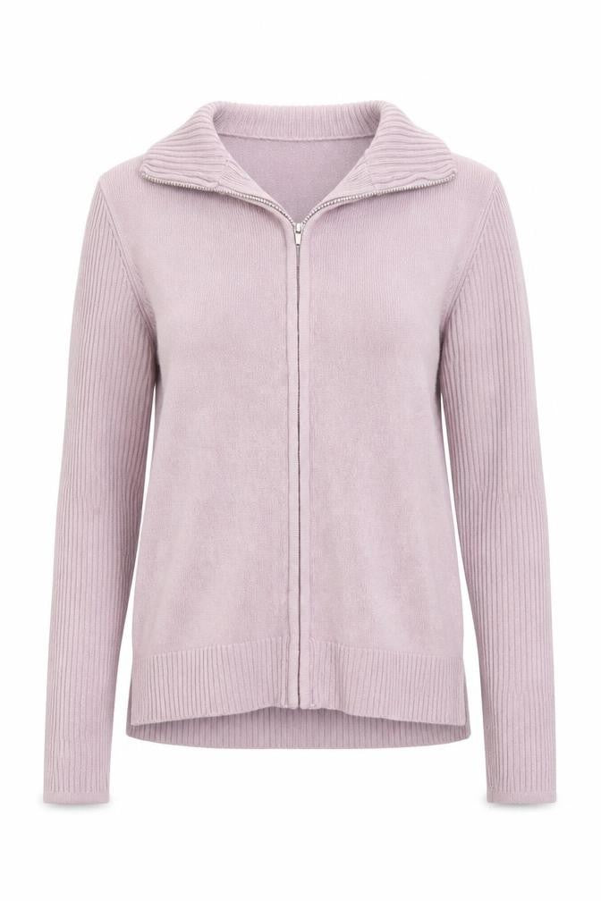 Womens UK Size S Ellie Louise Purple Full Zip Jumper