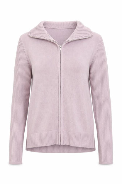 Womens UK Size S Ellie Louise Purple Full Zip Jumper