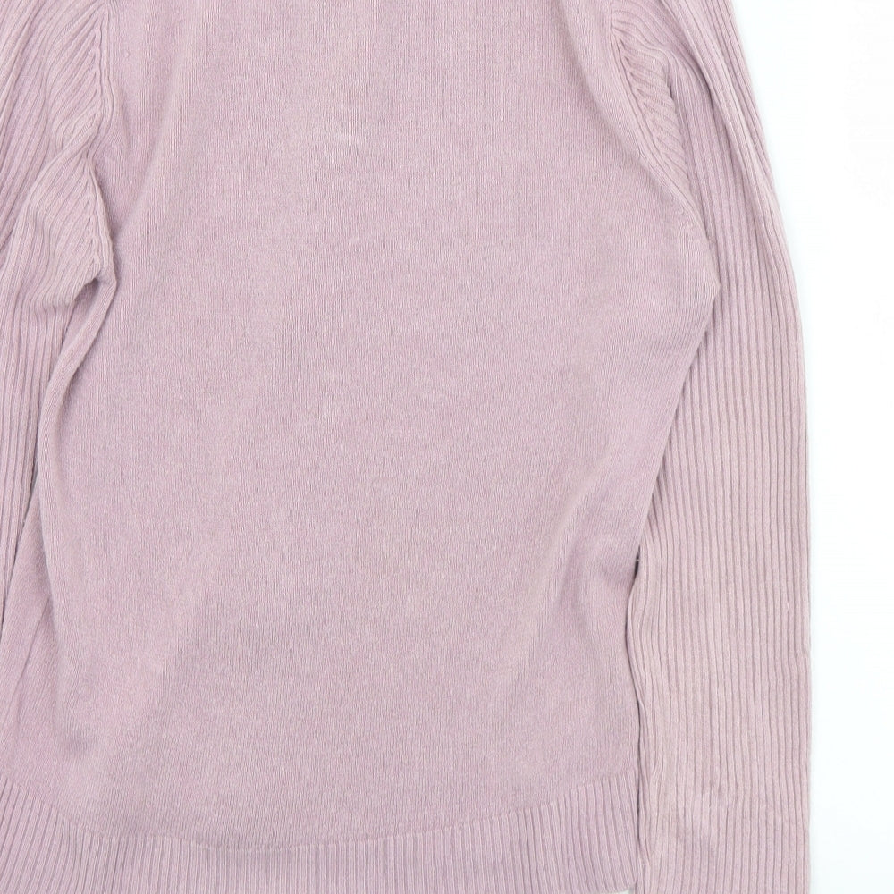 Womens UK Size S Ellie Louise Purple Full Zip Jumper