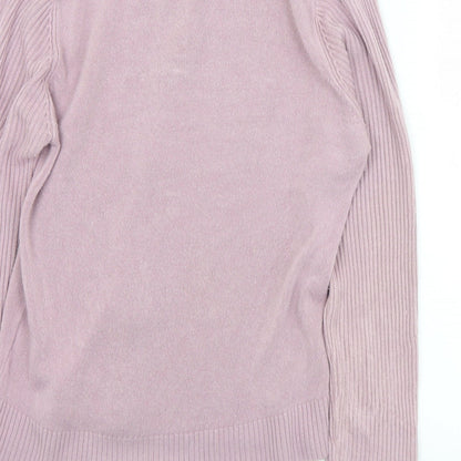 Womens UK Size S Ellie Louise Purple Full Zip Jumper