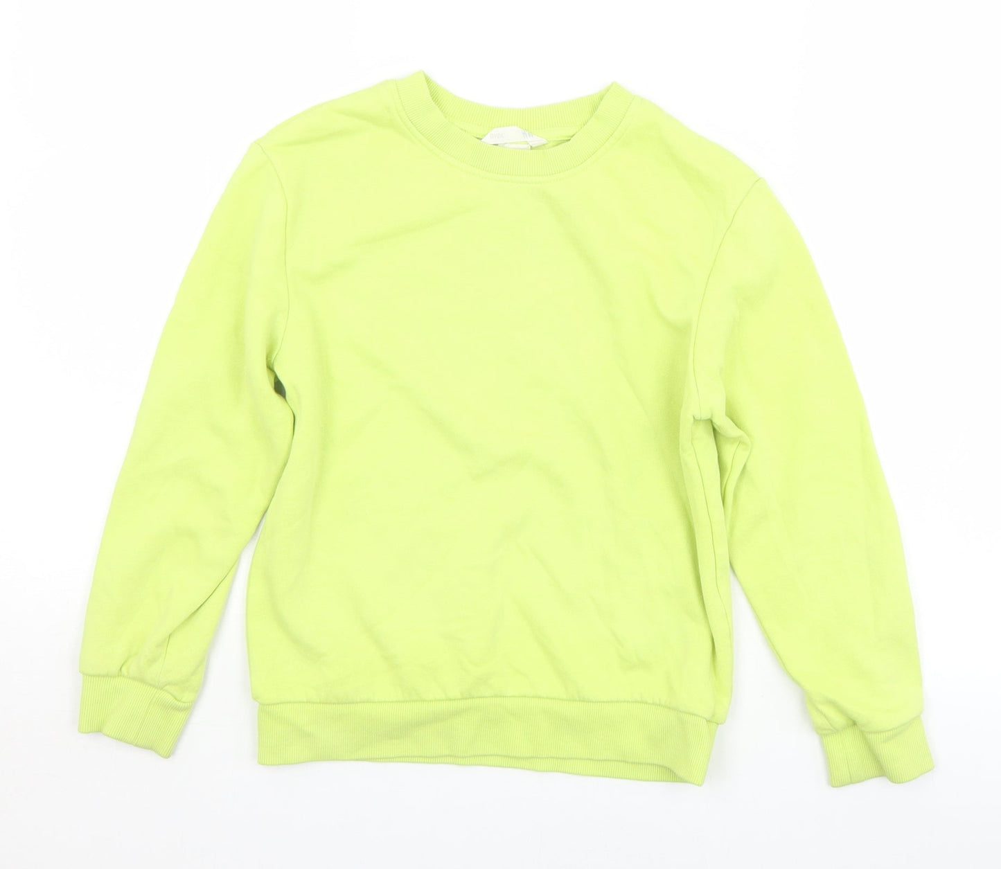 H&M Girls Green  Cotton Pullover Sweatshirt Size 6-7 Years   - 6-8 Years