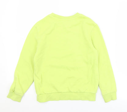 H&M Girls Green  Cotton Pullover Sweatshirt Size 6-7 Years   - 6-8 Years