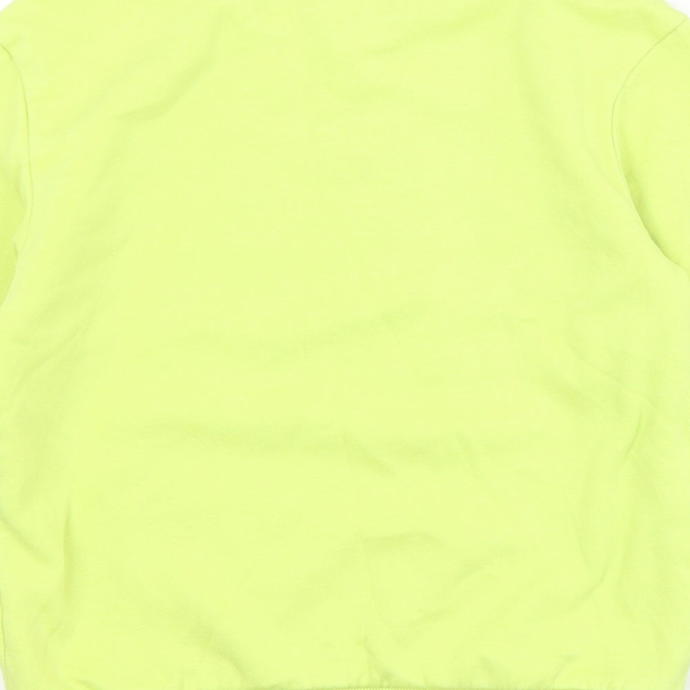H&M Girls Green  Cotton Pullover Sweatshirt Size 6-7 Years   - 6-8 Years