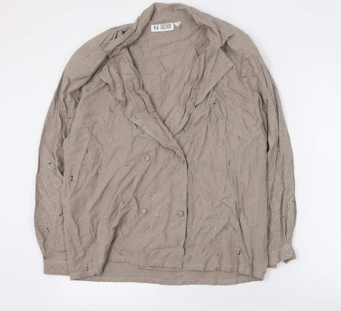 Womens UK Size 12 Together Brown Basic Blouse