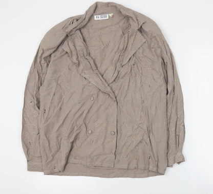 Womens UK Size 12 Together Brown Basic Blouse