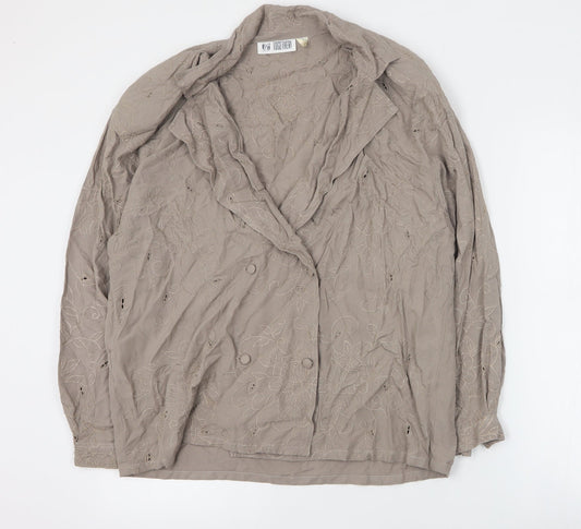 Womens UK Size 12 Together Brown Basic Blouse