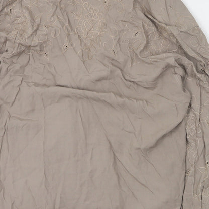 Womens UK Size 12 Together Brown Basic Blouse