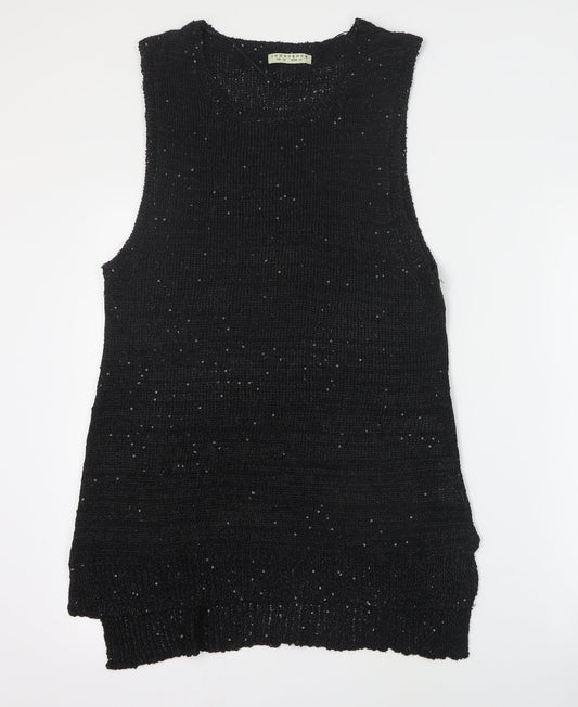 Innocence Womens Black  Polyester Basic Tank Size 12 Round Neck