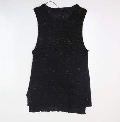 Innocence Womens Black  Polyester Basic Tank Size 12 Round Neck