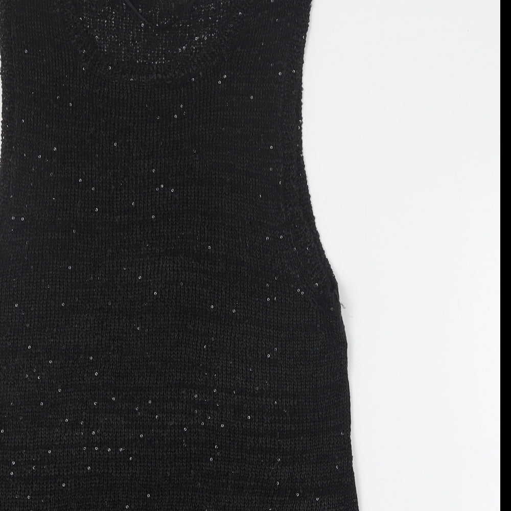 Innocence Womens Black  Polyester Basic Tank Size 12 Round Neck