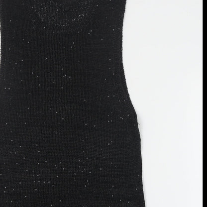 Innocence Womens Black  Polyester Basic Tank Size 12 Round Neck