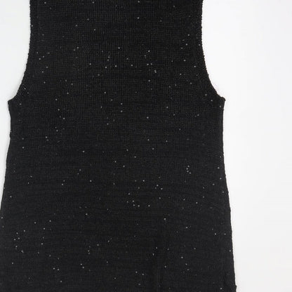 Innocence Womens Black  Polyester Basic Tank Size 12 Round Neck