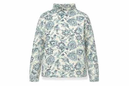 Karen Scott Womens Blue Floral Cotton Pullover Sweatshirt Size S  Pullover