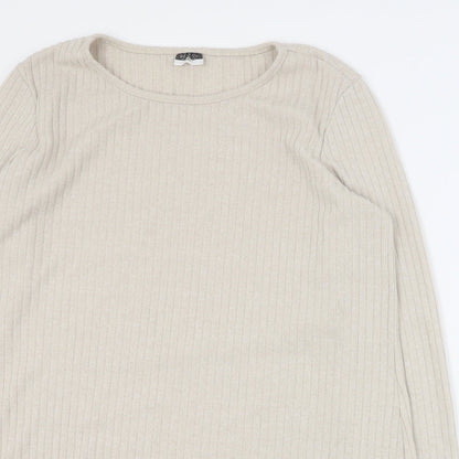 Beloved Womens Beige Round Neck  Polyester Pullover Jumper Size 2XL