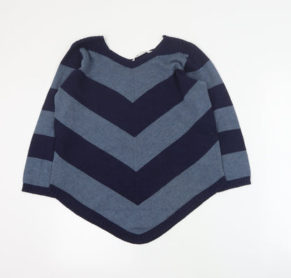 Womens UK Size S Tru Collection Blue Pullover Jumper