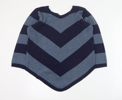 Womens UK Size S Tru Collection Blue Pullover Jumper