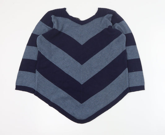 Womens UK Size S Tru Collection Blue Pullover Jumper