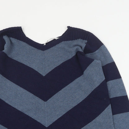 Womens UK Size S Tru Collection Blue Pullover Jumper