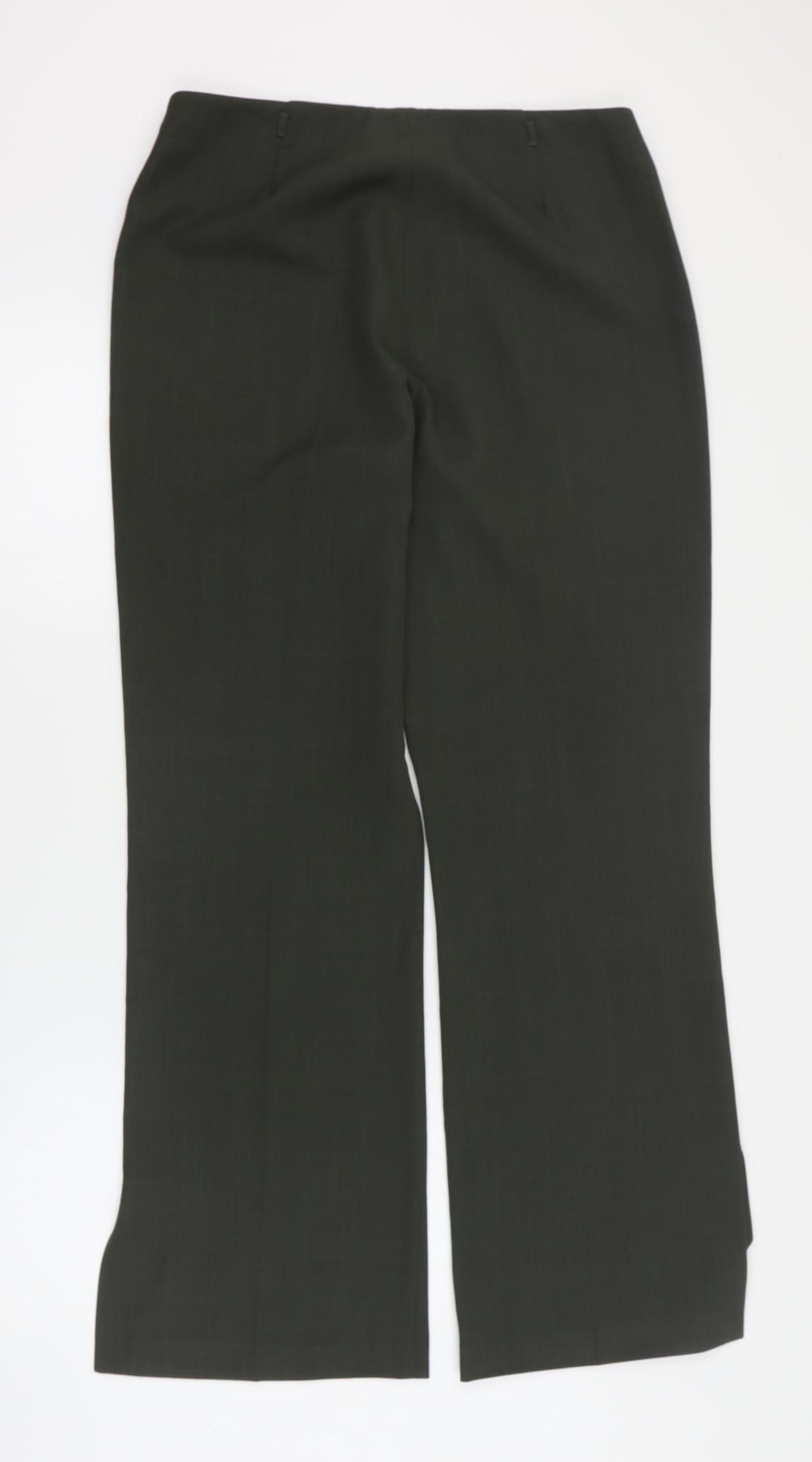 Womens UK Size 14 Select Regular Fit Dress Pants Green Trousers