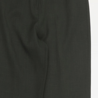Womens UK Size 14 Select Regular Fit Dress Pants Green Trousers