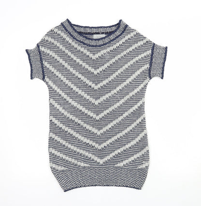 Womens UK Size S Per Una Blue Basic T-Shirt