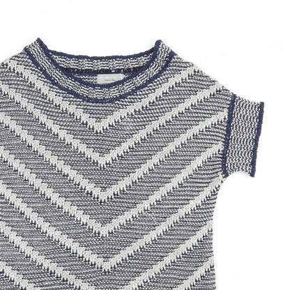 Womens UK Size S Per Una Blue Basic T-Shirt