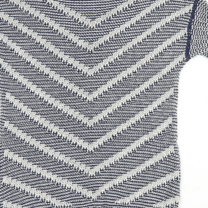 Womens UK Size S Per Una Blue Basic T-Shirt