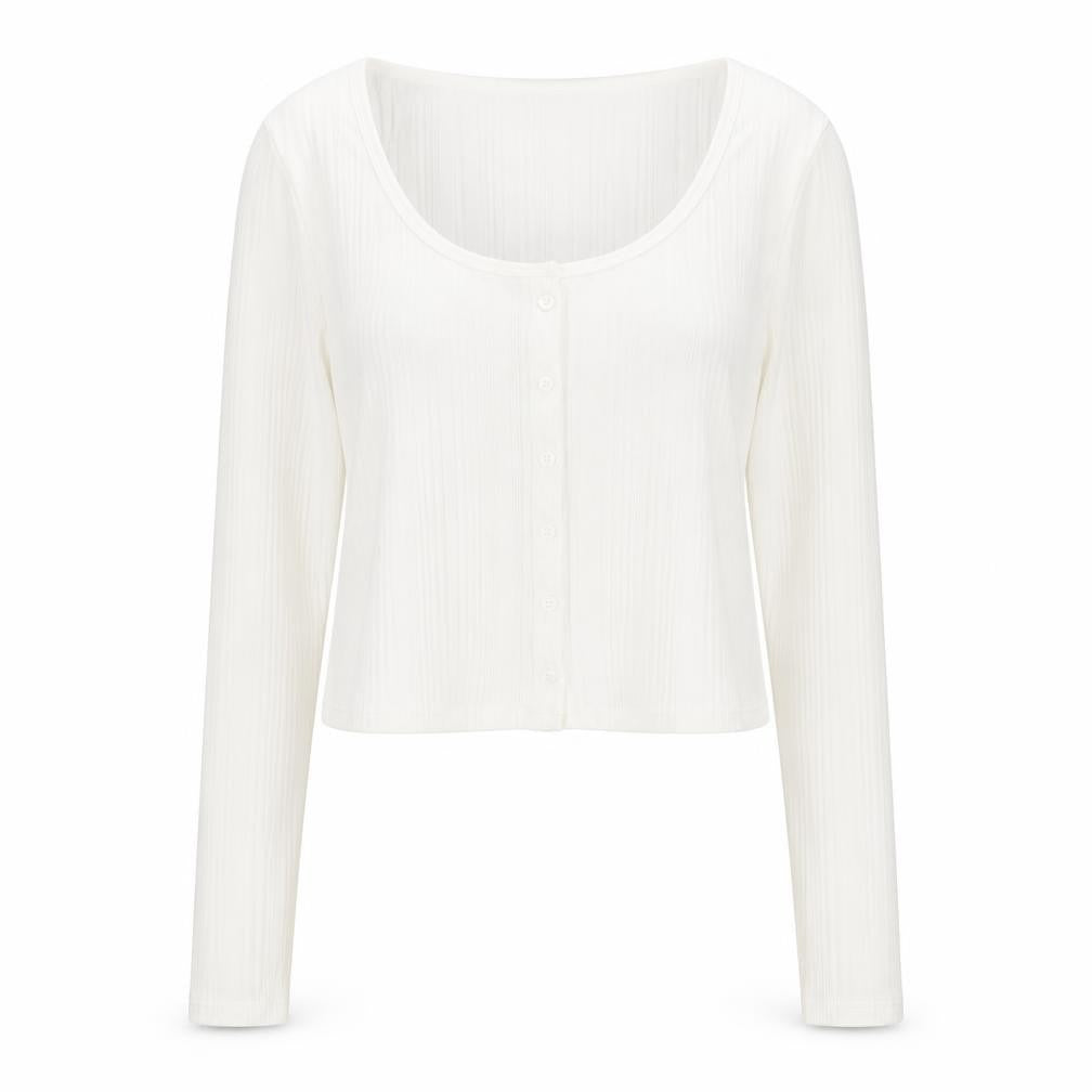 Womens UK Size L H&M White Cropped T-Shirt