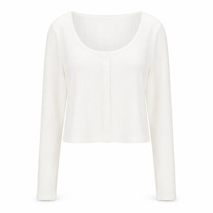 Womens UK Size L H&M White Cropped T-Shirt