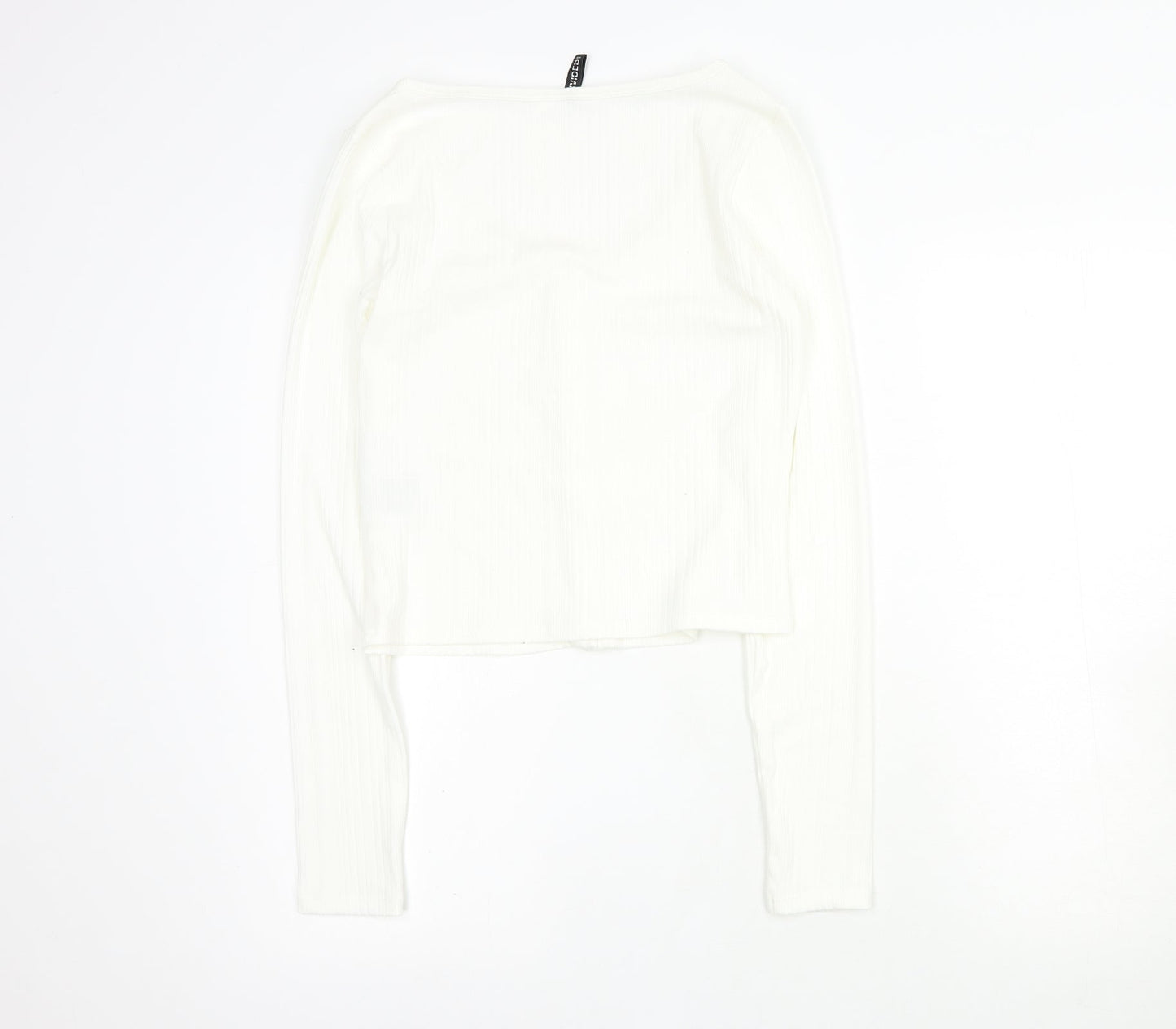 Womens UK Size L H&M White Cropped T-Shirt