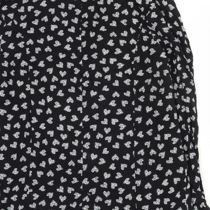 Primark Womens Black Geometric  Jacket Blazer Size 14  Button