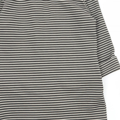 M&Co Womens Black Striped  Jacket Blazer Size 12