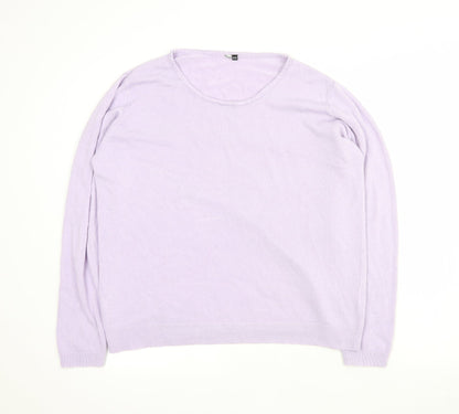 Womens UK Size 16 Essentials Purple Pullover Jumper