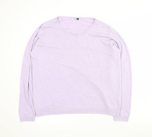 Womens UK Size 16 Essentials Purple Pullover Jumper