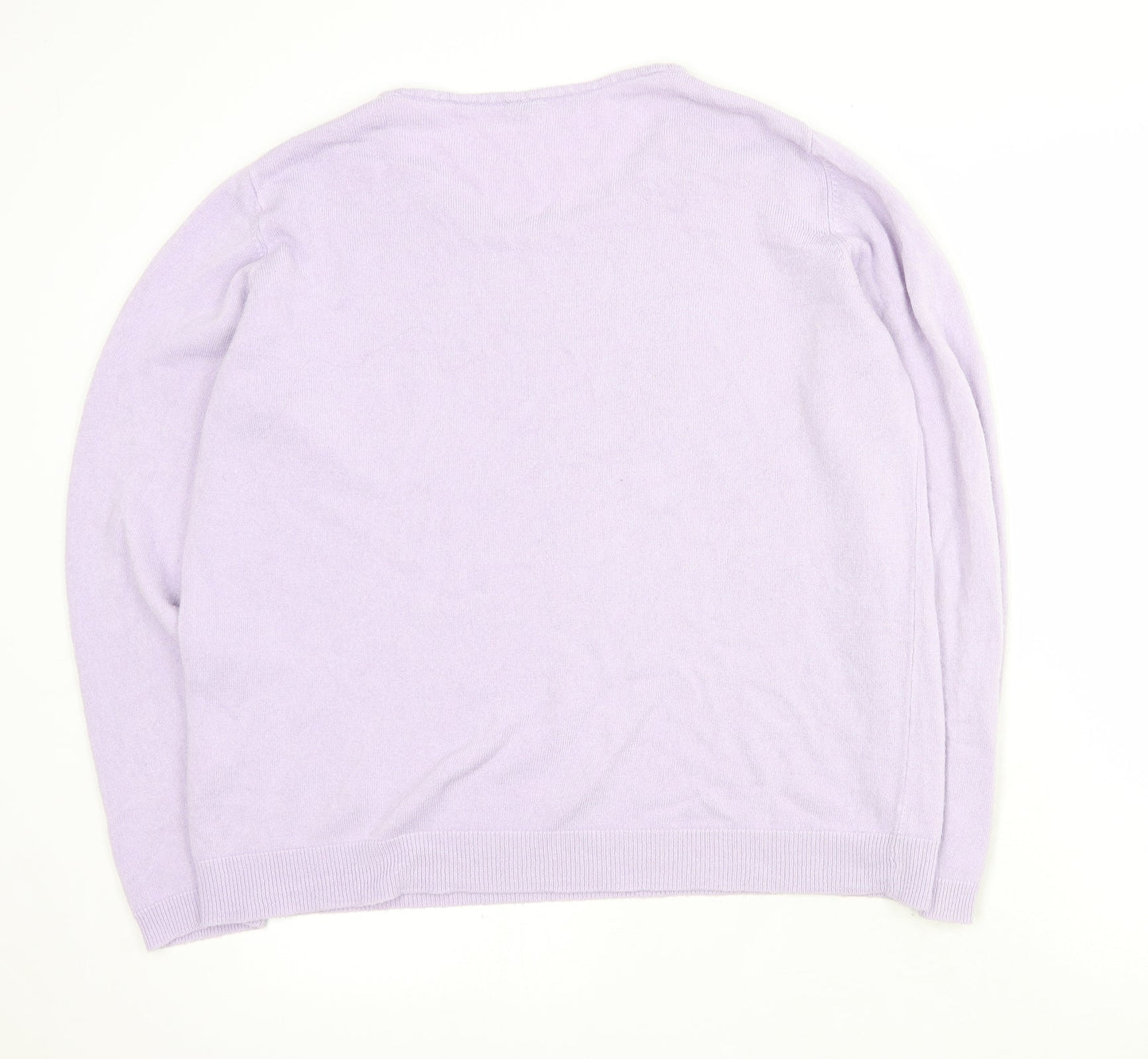 Womens UK Size 16 Essentials Purple Pullover Jumper