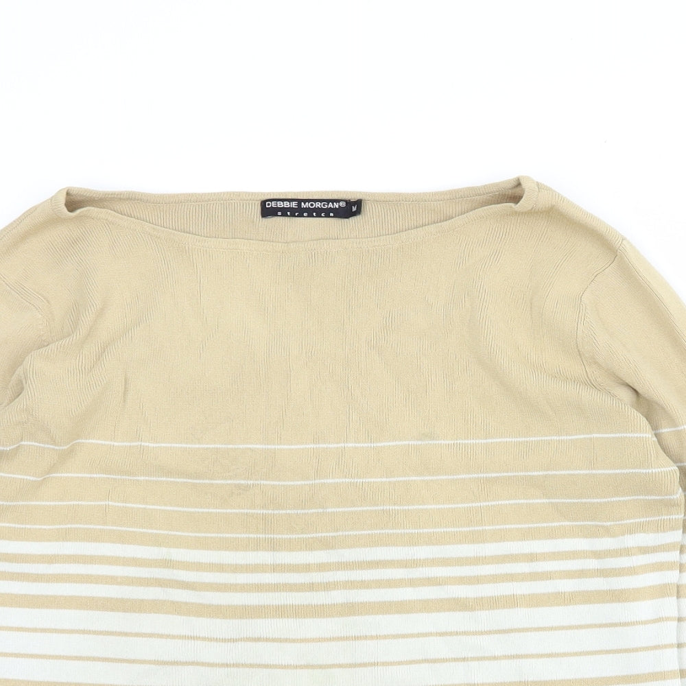 Womens UK Size M Debbie Morgan Brown Pullover Jumper