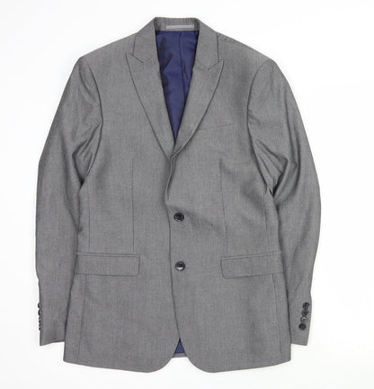 F&F Mens Grey  Polyester Jacket Suit Jacket Size M